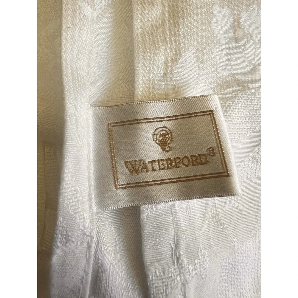 Waterford White Damask Tablecloth 102 X 60